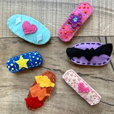 "Cute Handmade Felt Barrettes Approximately 3\"x1\"" Felt Hair Clip, Felt Barrettes, Handmade Hair Clips, Hair Clips Cute, Felt Hair Clips, Handmade Hair Clip, Bellingham Wa, Japanese Dress, Felt Diy