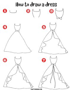 how to draw a dress for beginners step by step instructions on how to draw a wedding dress