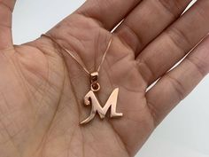 Pink Letter M Pendant made of Rose Gold Vermeil: 18k Rose Gold over Solid 925 Sterling Silver ☞ made to last.Full Letters Collection (Silver)Full Letters Collection (Gold)Full Letters Collection (White Gold)Full Letters Collection (Rose Gold)Details:• Pink Letter M Pendant • Dimensions: Pendant Height 24mm, Width 20mm• Free Complimentary Chain• 18k Rose Gold VermeilSKU TE-059 Rose Gold Sterling Silver Initial Necklace For Anniversary, Mother's Day Rose Gold 14k Initial Necklace, Rose Gold Sterling Silver Initial Necklace, Mother's Day 14k Rose Gold Initial Necklace, Rose Gold Initial Pendant Jewelry With Name, M Letter Pendant Gold, Letter M Necklace Silver, Gold Letter-shaped Jewelry For Gifts, Alphabet Pendant Gold Letters