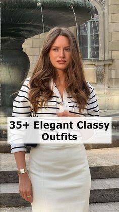 Upscale Dinner Outfit, Sophisticated Style Women, Trophy Wife Outfit, Classic Chic Outfits, Fashionista Outfits, Classic Outfits For Women, Chic Outfits Classy, Elegant Classy Outfits, Classy Yet Trendy