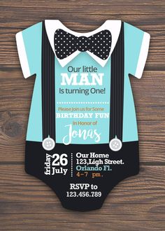 Bow-Tie Onesie Birthday Invitation, Bow-Tie Onesie Invite, Bow-Tie Onesie Birthday Party, Bow-Tie Onesie Decoration, Digital Printable Invite for Boys. Personalized Invitation. #birthday #party #Invite #birthdaydecoration #birthdayinvitation #birthdayinvite #birthdayparty #BowTie #BowTieinvitation #BowTieparty #BowTiebirthday #Onesie #Onesieinvitation #Onesieparty #Onesiebirthday #babyparty #babybirthday #babybirthdayparty #babybirthdayideas #1stbirthday #2ndbirthday #partyideasforkids Birthday Party Locations, Bow Tie Party, Tie Onesie, Birthday Bodysuit, Baby Birthday Invitations, Personalized Bow, Firetruck Birthday, Baby Shower Invitaciones, Birthday Invites