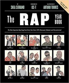 the rap year book with pictures of men in different poses and numbers on each page