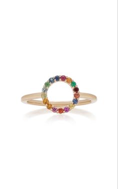 Pride Jewelry, Rainbow Ring, Adina Reyter, Gold Sapphire Ring, Blue Diamond Ring, Real Gold Jewelry, Rainbow Rings, Rings Collection, Fine Diamond Jewelry