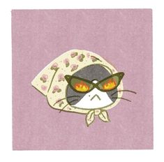 an image of a cat with sunglasses on it's face