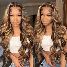 PRICES MAY VARY. 13x6 Ombre Lace Front Wig Human Hair Material: 100% Unprocessed Brazilian virgin human hair body wave frontal wig 180 density 4/27 colored, full and thick, no shedding, no smell, no tangled, silky and bouncy, can be re-bleached, dyed, straightened and restyled. Highlight Body Wave HD Lace Front Wigs Detail: 13x6 HD Transparent Swiss Lace, soft and breathable, suitable for most skins, easy to bleach knots, easy to install, natural hairline with baby hair looks more natural. Body Frontal Wig Body Wave, Body Lace, Blond Ombre, Ombre Blond, Color Rubio, Ombre Highlights, Human Hair Wigs Blonde, Honey Blonde Highlights, Blonde Lace Front Wigs