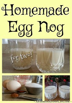 homemade egg nog for two is an easy way to use eggs in the kitchen