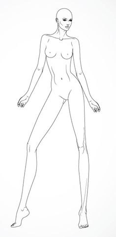 an outline drawing of a female body with no head and legs, standing in front of a