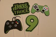 Gamer Birthday Party Birthday Party Centerpiece Sticks