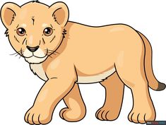 Learn How to Draw a Lion Cub: Easy Step-by-Step Drawing Tutorial for Kids and Beginners. See the full tutorial at https://easydrawingguides.com/how-to-draw-a-lion-cub/