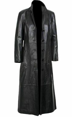 "Ladies, who want to make their money worth hanging in closet, are viewing the BEST PAGE..!! VivCrests brings you the Fashion that is life-enhancing. A style with which women gets obsessed with.  **PLEASE SHARE YOUR CONTACT NUMBER FOR FLAWLESS DELIVERY OF YOUR PARCEL This Leather Coat for Womens Features: 1. This Womens Leather Coat is made from 100% Genuine Leather. 2. 2 Side Open pockets allows you to carry your essentials with you. 3. Front Kaaj Button closure allows you to wear this Womens c Plus Size Leather Jacket, Plus Size Leather, Long Coat Men, Long Leather Coat, Long Black Coat, Long Coat Jacket, Long Coat Women, Trench Coat Men, Leather Trench