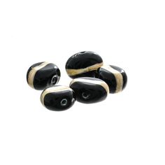 Murano Rock Beads - Black and Tan (5 Pieces) Approximately 15 x 20mm - Too Cute Beads Christmas Tree Earrings, Shimmer N Shine, Opal Color, Earring Tree, Leverback Earrings, Delica Beads, Earring Findings, How To Make Earrings, Jewelry Projects