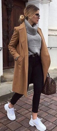 Stylish Winter Outfits, Look Retro, Camel Coat, Looks Chic, Casual Winter Outfits, Autumn Outfit, Winter Outfits Women, Fall Fashion Outfits