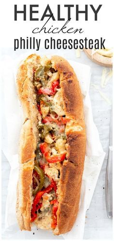 this healthy chicken philly cheesesteak is the perfect meal for lunch or dinner