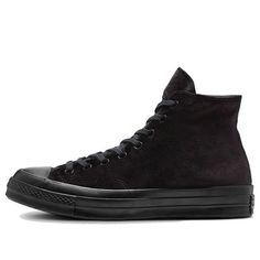 Converse Chuck 70 High Velvet 'Triple Black' 165170C (SNKR/High Top) Classic Black High-top Sneakers, Classic Converse High-top Sneakers, Classic Fall Streetwear Sneakers, Black Converse Sneakers For Fall, Converse Chuck 70, Chuck 70, Triple Black, Converse Chuck, Chucks Converse