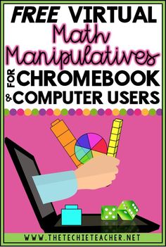 a poster with text that reads free virtual math manual for chromebook and computer users