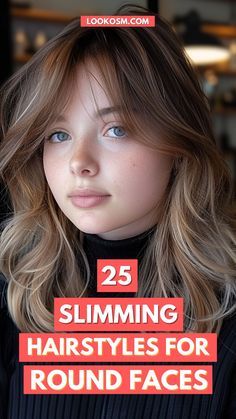 Hair Cuts For Circle Face Shape Girl, Best Hair For Round Face Plus Size, Best Haircuts For Round Faces Plus Size, Hairstyle For Round Face Shape For Women, Hairstyles To Make Your Face Slimmer, Long Hair With Bangs Round Face Plus Size, Hairstyles For Big Faces, Hair Cut For Round Face Shape Girl Asian, Medium Length Hair For Round Face