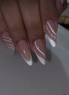 Simple Gel Nails, French Acrylic Nails, Pretty Nail Art Designs, Makijaż Smokey Eye, Soft Gel, Bridal Nails