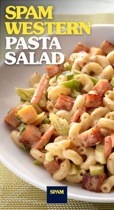 the cover of spam western pasta salad