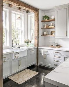 the kitchen is clean and ready for us to use in its new owner's home