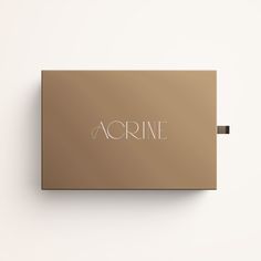 the acrine logo is displayed on a gold box