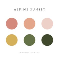 the alpine sunset color scheme for mint mountain media