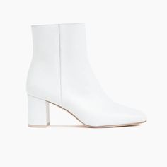 Comfy Women's High Heel Boot in White Full-Grain Leather. Handcrafted with the Highest Quality Materials, Including Comfortable Shock-Absorbing Insoles and Long-Lasting Metal Zippers. Shop Now For Free Shipping & Returns! White Pointy Boots, White Boots Heels, White Long Boots, Thursday Boots Women, White High Heel Boots, White Heeled Boots, Footwear Ideas, White Heel Boots, Thursday Boots