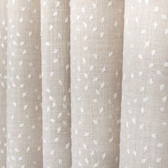 Masie Pearl, a sandy beige home decor fabric with a scattering of embroidered ivory flecks from Tonic Living Cube Ottoman, Indigo Fabric, Custom Window Treatments, Custom Windows, Custom Curtains, Roman Blinds, Gorgeous Fabrics, Drapery Fabric, Curtain Fabric