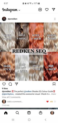 8gb Shades Eq, Redken Shades Eq 6abn Formula, Hair Colour Formulas, Red Toner For Blonde Hair, Blonde Lowlights Shades Eq, 9nb Redken Shades Eq, Redken Cooper Formula, Shades Eq Red Formulas, Mushroom Brown Shades Eq Formula