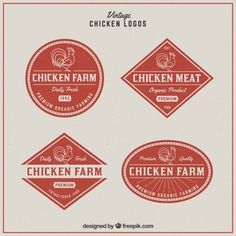 chicken farm badges and emblems