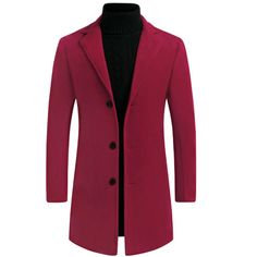 With concise lines, the lapel design, and the button closure, this coat is stylish and generous, showing the elegant charm of men. Put on this simple and fashionable coat to enhance your elegant image, which is a good choice for your wardrobe. Pair this with solid pants to build your smart look. Suitable for autumn and winter, daily and special occasions, such as weddings, parties, business meetings, leisure, travel, etc. Lapel Design, Men's Trench Coat, Trench Coat Men, Long Trench, Long Trench Coat, Long Jacket, Clothing Size Chart, Slim Fit Men, Coat Fashion