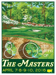 the poster for the 30th playing of the masters golf tournament