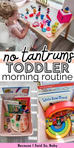 How to structure the morning for a 2 year old (without TV or screens) - yes, it's possible! Reduce tantrums with a predictable routine that teaches independent play skills! #toddler #routine #2yearold #screenfree #ideas #sahm Sahm Schedule Daily Routines 2 Under 2, Two Year Old Curriculum, Toddler Daily Schedule Stay At Home, 2 And A Half Year Old Daily Schedule Printable, Three Year Old Activities At Home, Non Screen Activities For Kids, Things To Do With A Toddler, Independent Play For Toddlers, 2 Year Activities At Home