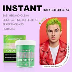 Colored Hair Mud Long-lasting Styling One-time Hair Easy To Rinse Naturally 9-color Styling Wax Features: 1. Natural ingredients: Made of plant extracts, no scalp irritation, environmentally friendly, and to health 2. Smells great, has medium hold, starts out quite moist, then becomes matte, and sets quickly 3. It takes a few seconds to change your hairstyle, multiple color changes. Easily change your look by dyeing your hair 4. Easy to use, clean, long-lasting, refreshing and portable, for dail Mini Printers, Hair Towels, Temporary Hair Dye, Dyed Red Hair, Work Plans, Singles Events, Costume Parties, Hair Towel, Hair Easy