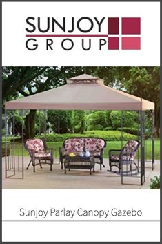 the sunjoy patio canopy gazebo is shown