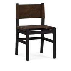 a black and brown chair on a white background