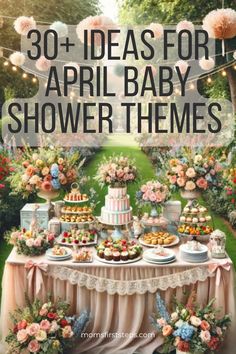 Planning a baby shower in April? Our list of over 30 April baby shower themes will inspire you with ideas for the perfect spring baby shower. Includes baby shower spring theme, march baby shower, spring baby shower themes, gender neutral baby shower themes, april baby shower, unique baby shower themes, baby shower snacks, baby shower prizes, april baby shower ideas, spring baby shower themes, garden party baby shower, easter baby shower, whimsical baby shower themes, elegant baby showers, spring baby decor ideas, baby shower food ideas, april shower decorations, nature-inspired baby shower, pastel baby shower themes, unique baby showers, spring baby favors, april baby desserts, flower baby showers, bunny baby shower themes, outdoor baby showers, lavender baby shower ideas, rustic baby show