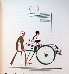 a book with an image of a man pushing a wheel chair