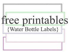 the free printable label for water bottles