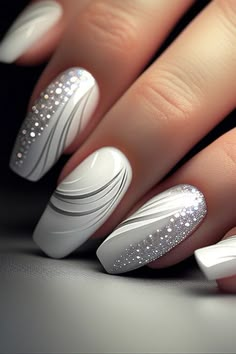 Fingernail Colors, Couture Nails, Nagellack Trends, Glittery Nails, Nail Designs Glitter