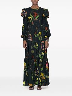 Agua By Agua Bendita Secreto Marina Maxi Dress - Farfetch Wedding Guest Looks, Maxi Dress Black, Versace Outfit, Yoko London, City Dress, Summer Beach Wear, Lady Dior, Black Maxi Dress, Denim Dress