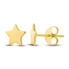 Shimmering stars are polished to a high shine in these playful women's star stud earrings. Fashioned in 14K yellow gold, the earrings secure in place with friction backs. Star Stud Earrings, Jared The Galleria Of Jewelry, Star Earrings Stud, Hoop Earring Sets, Star Studs, Gold Price, Heart Studs, Heart Jewelry, Earring Backs