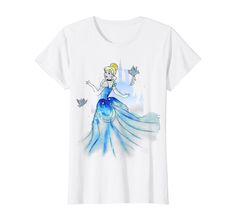 PRICES MAY VARY. Officially Licensed Disney T-Shirt 17PRIN00834A Lightweight, Classic fit, Double-needle sleeve and bottom hem Diy Disney Shirts, Stitch Collection, Womens Disney Shirts, Disney Cinderella, Family Diy, Pretty Shirts, Disney T, Disney Tshirts, Color Shirt