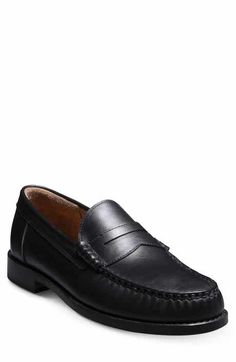 Santoni Door Penny Loafer (Men) | Nordstrom Office Leather Moc Toe Shoes, Office Moccasins With Leather Sole And Moc Toe, Office Moccasins With Rubber Sole And Moc Toe, Formal Moc Toe Loafers With Stitched Sole, Formal Slip-on Loafers With Goodyear Welt, Formal Slip-on Loafers With Goodyear Welt Construction, Moc Toe Slip-ons For Galas, Classic Moccasins With Leather Footbed For Galas, Classic Leather Footbed Moccasins For Galas