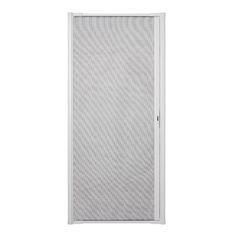 an aluminum screen door on a white background