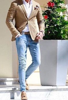 Tan Blazer, Mens Fashion Blog, Tan Jacket, Mens Fashion Classy, Mens Fashion Casual Outfits, Mens Fashion Suits