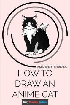 anime cat drawing step by step How To Draw A Cat Step By Step Easy, Cat Sketch Drawing, Anime Wizard, Dog Drawing Tutorial, Cat Drawing Tutorial, Diy Drawing, Easy Drawing Steps, Drawing Guides