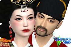 Sims 4 Female Model CC: Korean King And Queen At L   universims