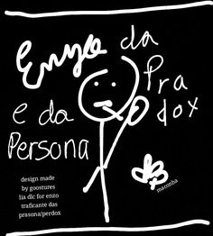 a black and white poster with the words envo da persana on it