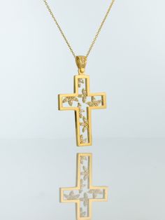 You may take it in order to baptize or as a gift for the woman of your life and for that it has the most adequate shape of 34x20mm, neither small nor big.  Please, feel free to ask me anything you want to know.Is 14karat plus the chain . Minimal Gold, Ask Me Anything, Gold Cross, Gold Pendant, Solid Gold, Jewelry Necklace Pendant, Greece, Bathing Beauties, Jewelry Necklaces