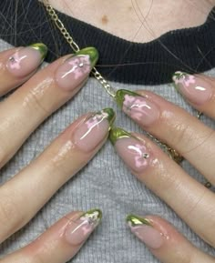 Nagel Tips, Green Nail, Cute Summer Nails